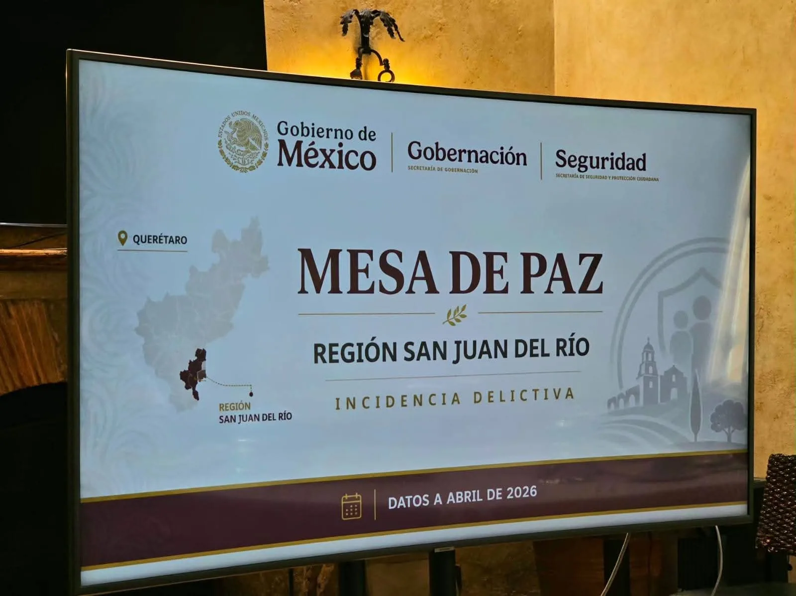 Alcalde y Secretario de Seguridad Pública participan en Mesa de Paz de la Región SJR