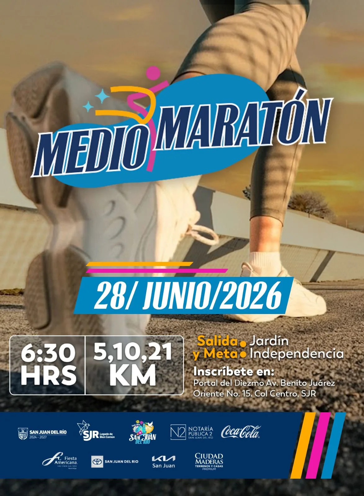Medio Maratón de la Feria de SJR 2026 cambia de fecha.