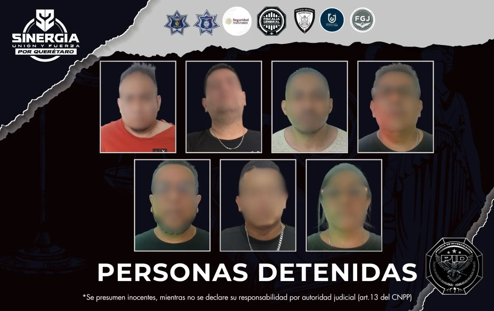 Eran secuestradores; los delincuentes interceptados ayer en la Mex-Qro, a la altura de SJR.