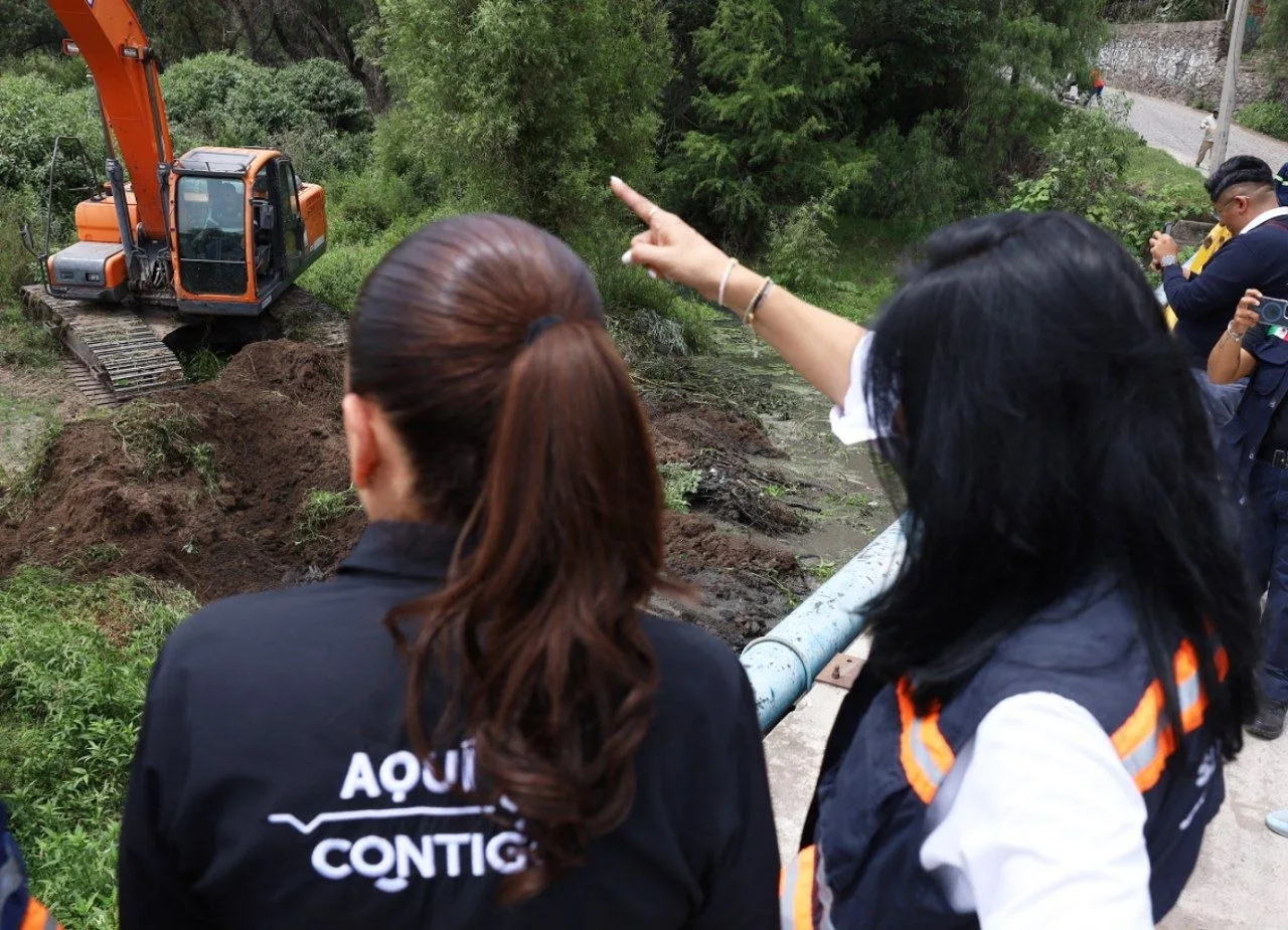 Gobierno Estatal y Municipal realizan labores de limpieza en río San Juan; para prevenir contingencias.