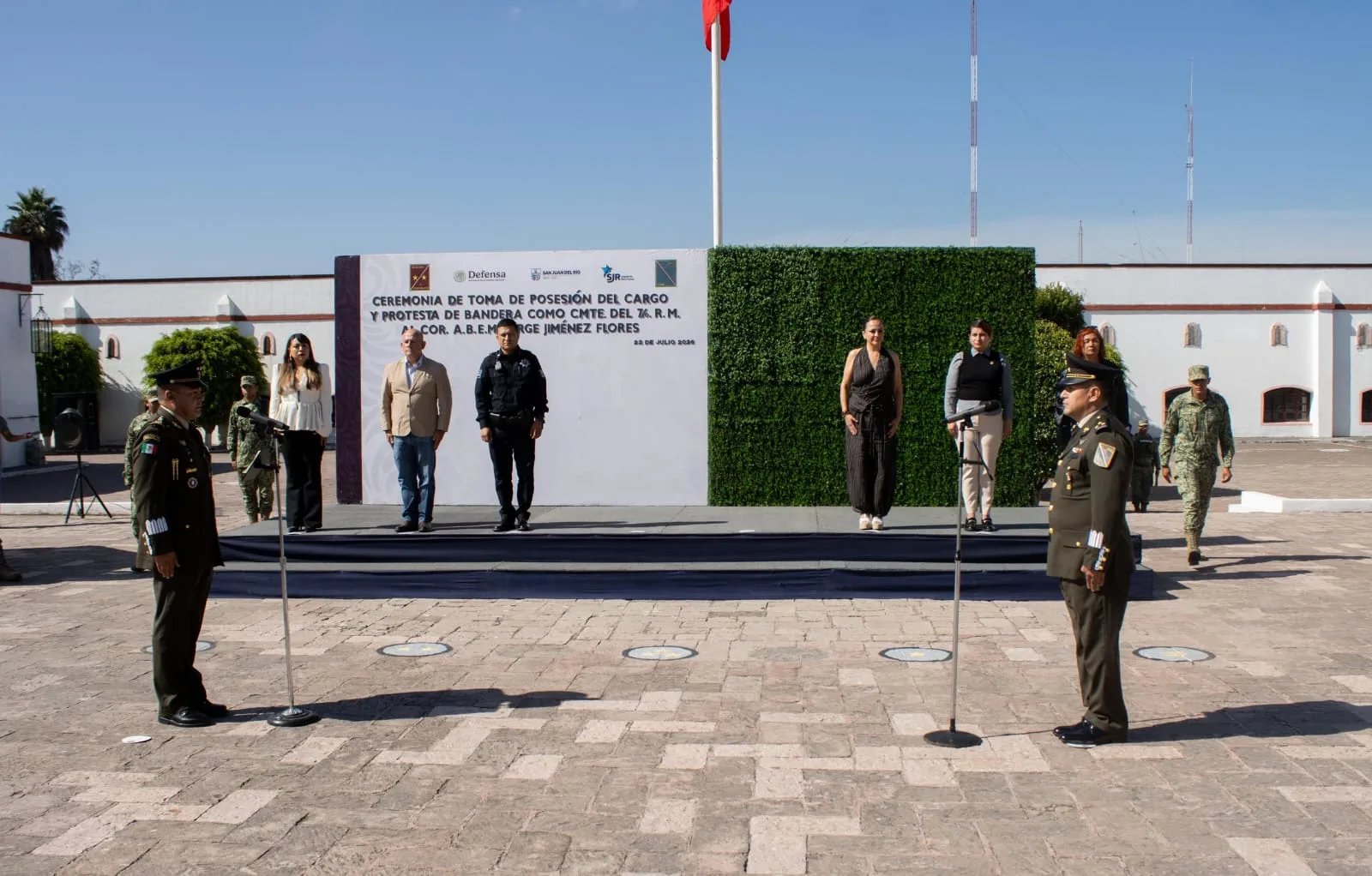 Rinde protesta Jorge Jiménez Flores como Comandante del 7/o. Regimiento Mecanizado La Llave, en SJR.