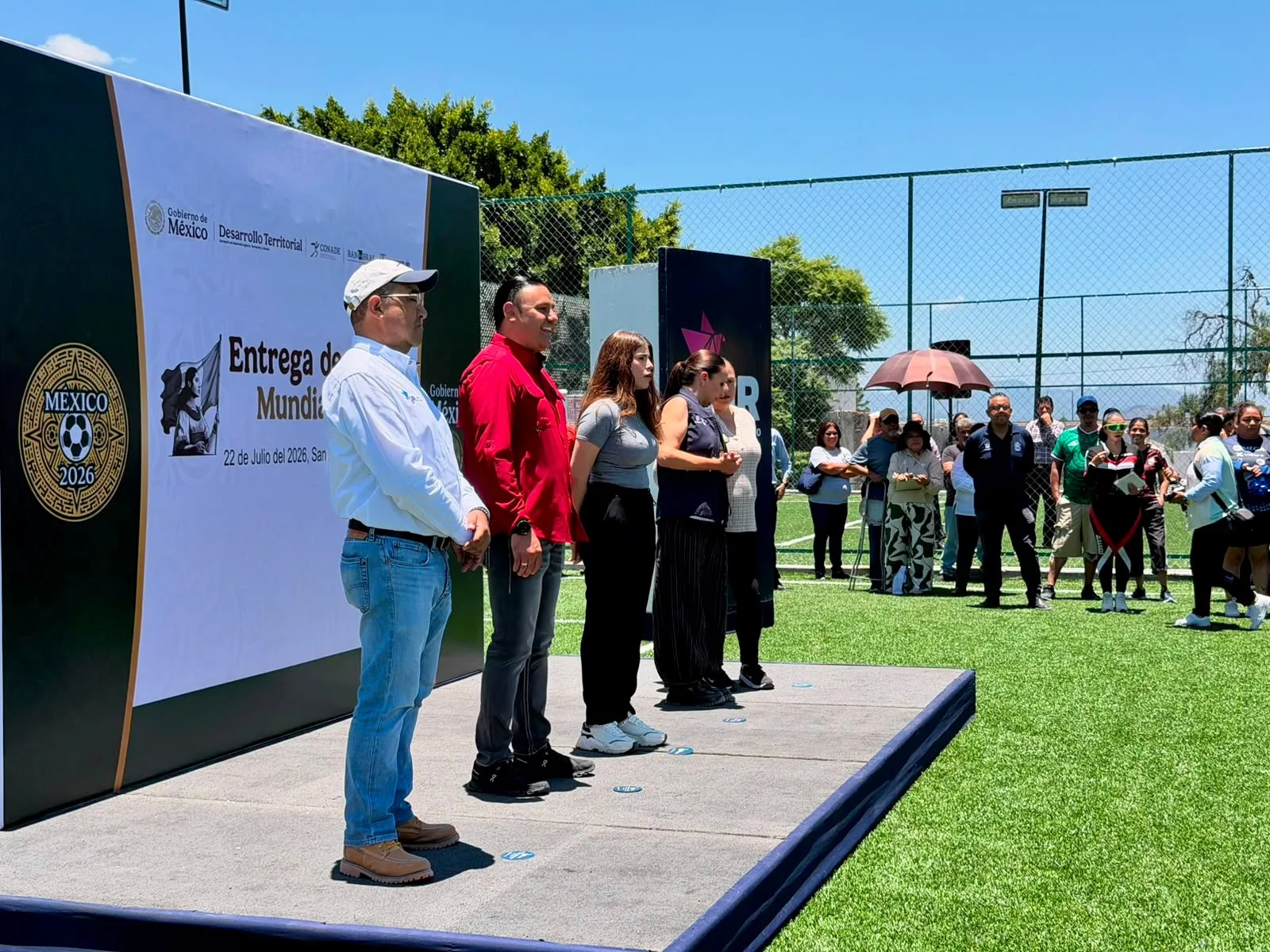 El Gobierno de México fortalece el tejido social con la entrega de 2 nuevas Canchas de Fútbol 5 en SJR.