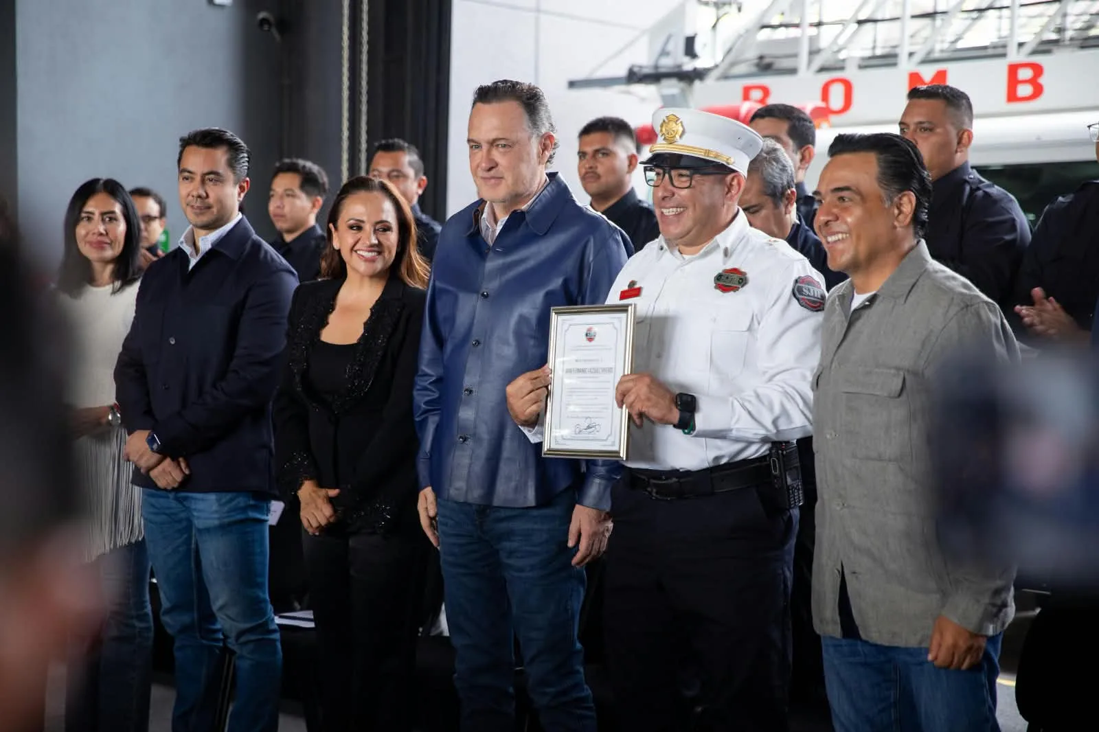 Gobernador Kuri conmemoró; Día Nacional del Bombero, en SJR