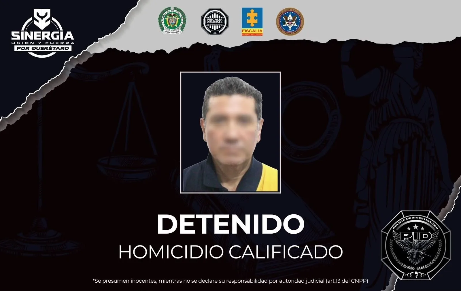 Era buscado en Querétaro por un asesinato; lo ubicaron y detuvieron en Colombia.