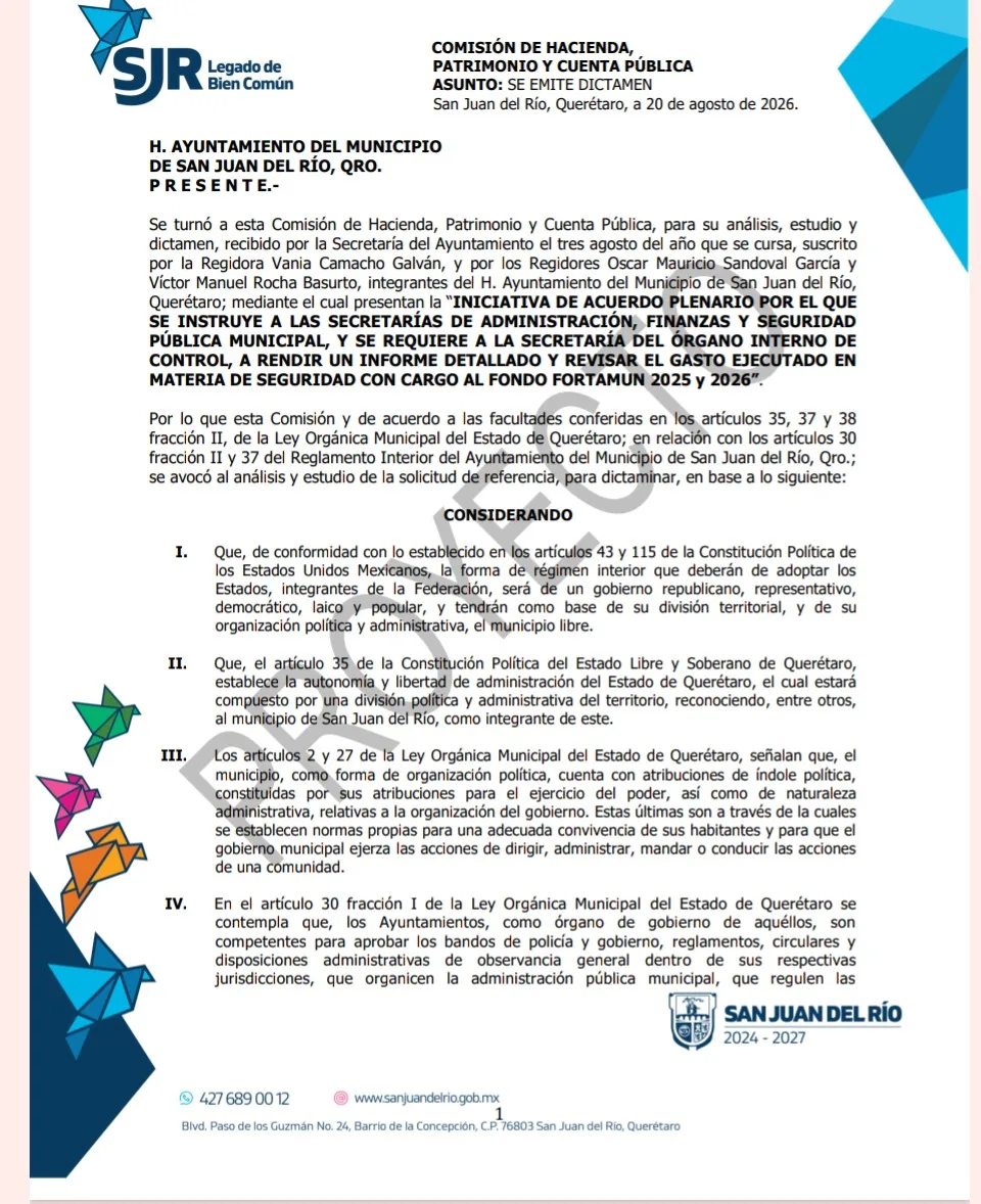 Mañana viernes "Día Clave" para la administración que encabeza Roberto Cabrera en SJR.