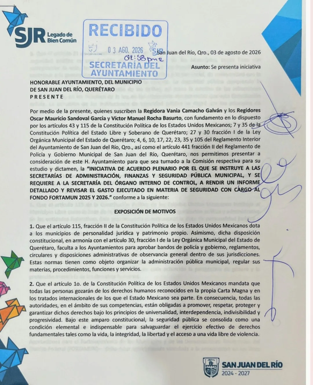 Mañana viernes "Día Clave" para la administración que encabeza Roberto Cabrera en SJR.