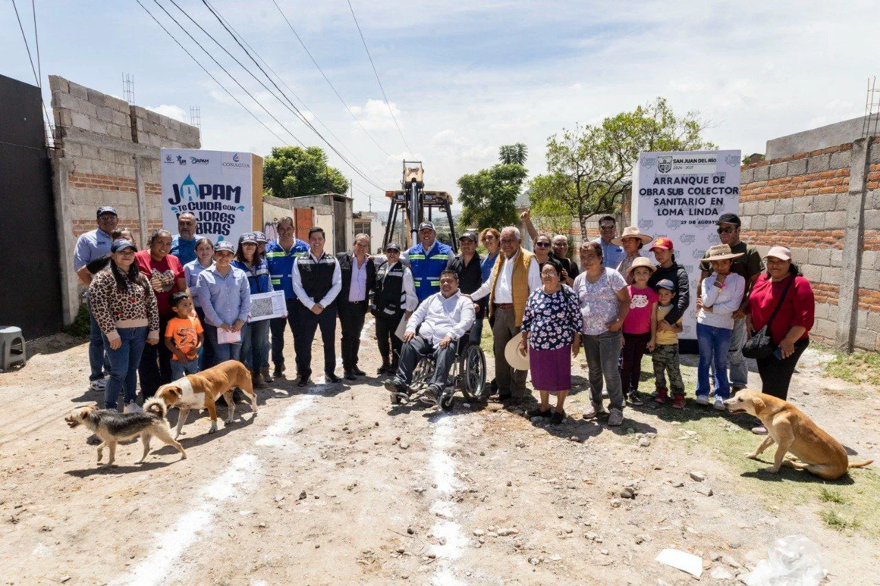 JAPAM y CONAGUA arrancan importante obra para SJR; con la construcción de subcolector sanitario en Loma Linda.