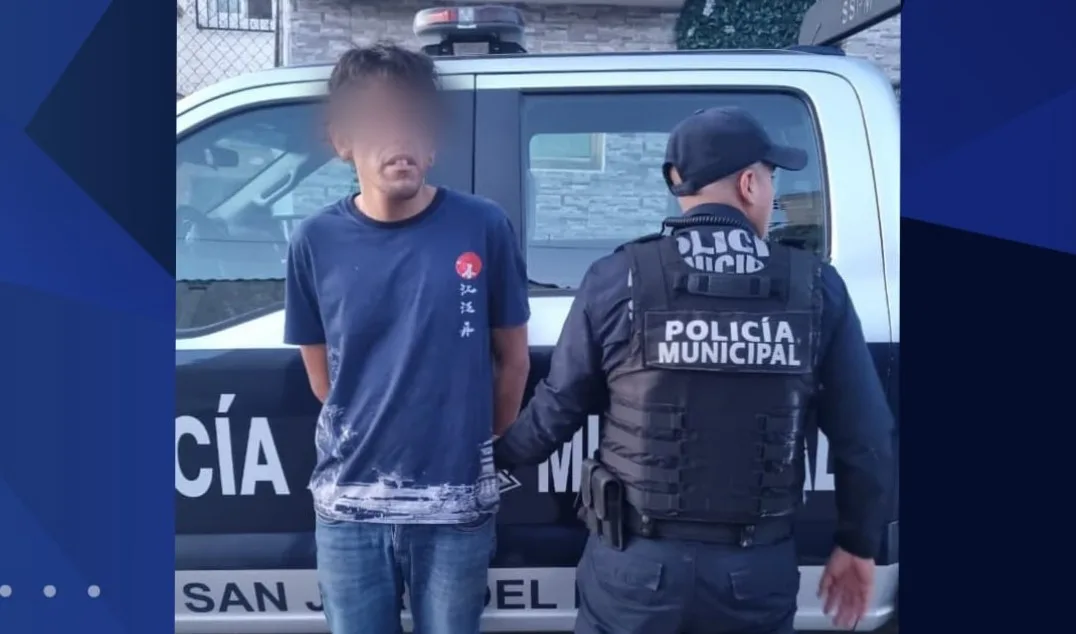 Presunto delincuente es detenido; al interior de domicilio de la zona centro de SJR