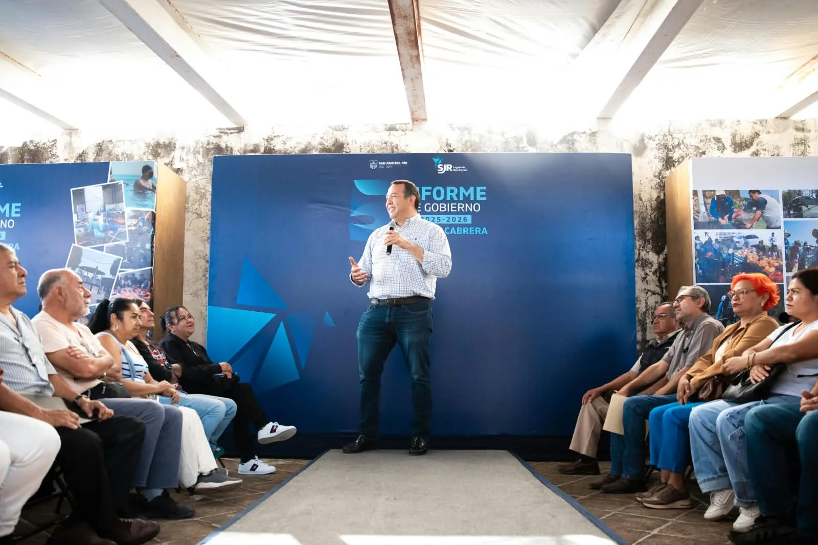 Roberto Cabrera destaca la rehabilitación de más de 6 mil metros de calles en su Quinto Informe de Gobierno.