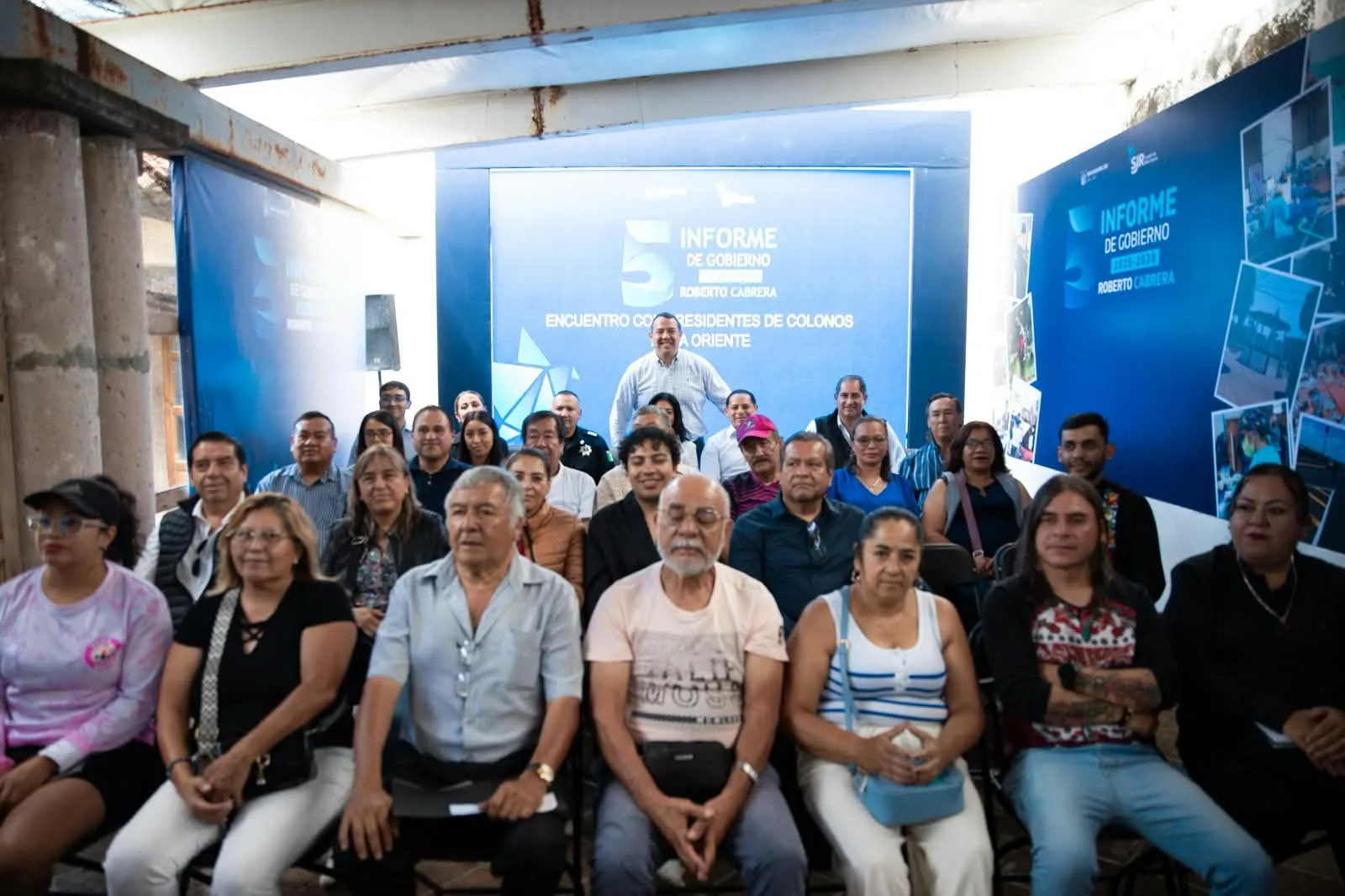 Roberto Cabrera destaca la rehabilitación de más de 6 mil metros de calles en su Quinto Informe de Gobierno.