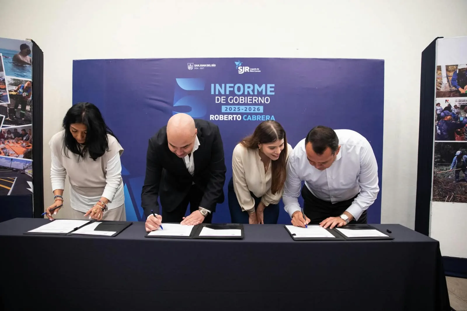 En el marco de su Quinto Informe de Gobierno Roberto Cabrera firma convenio con CMIC Querétaro.