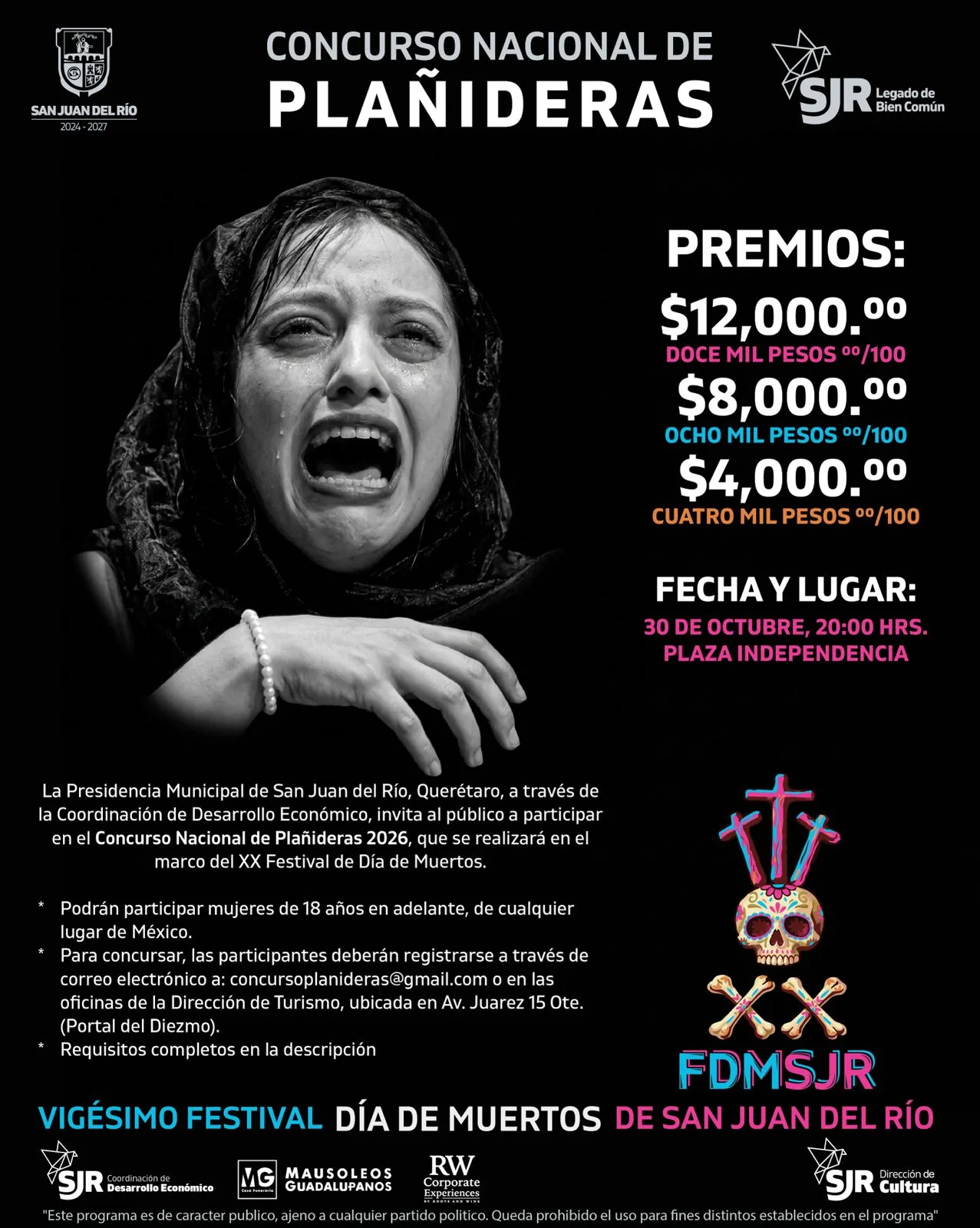 SJR invita a participar en los Concursos del 20º Festival de Día de Muertos 2026.