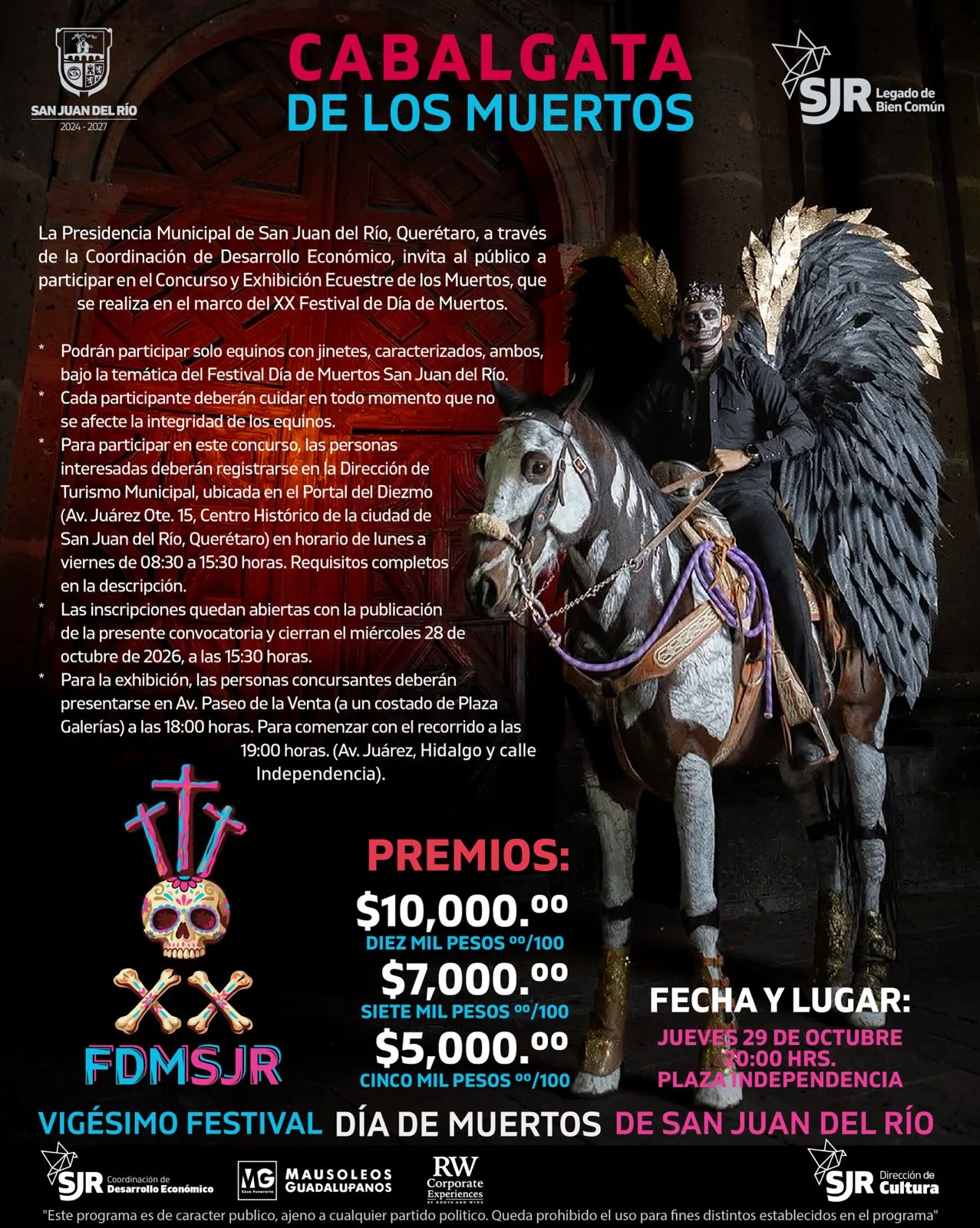 SJR invita a participar en los Concursos del 20º Festival de Día de Muertos 2026.