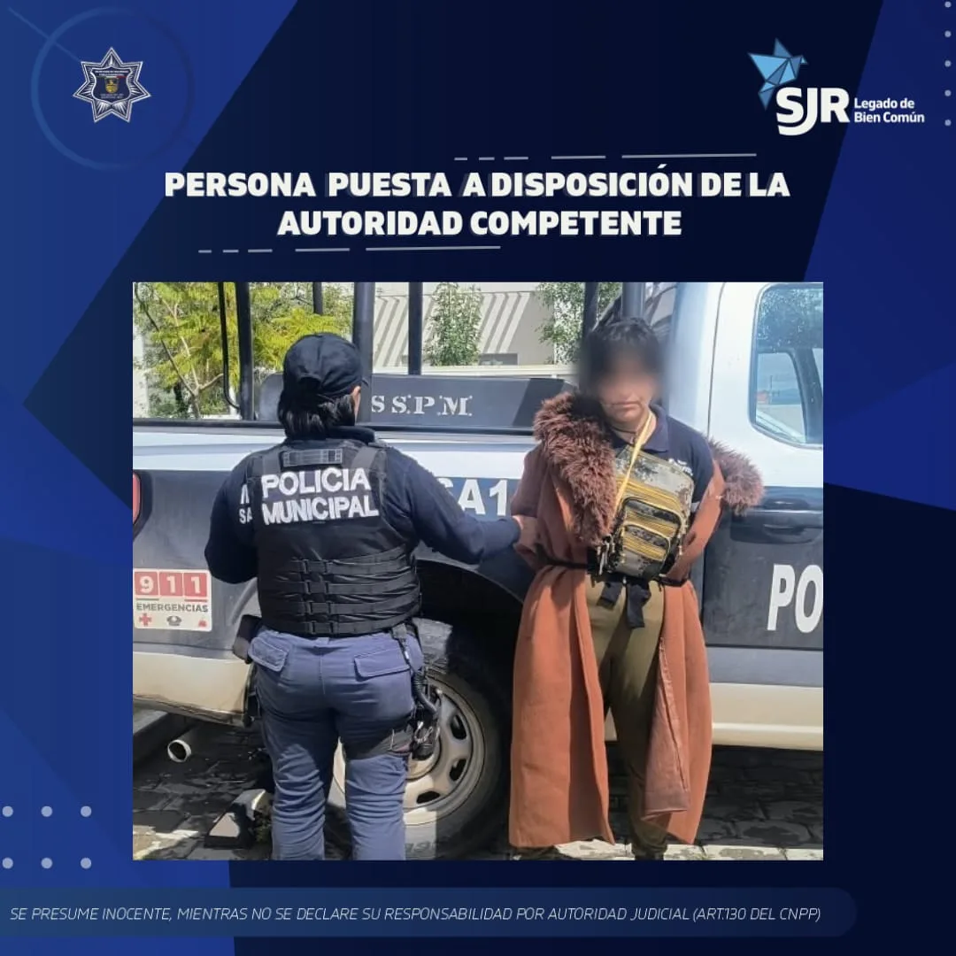 Presentan a la mujer que amenazó a comerciante; en el Jardín de la Familia.