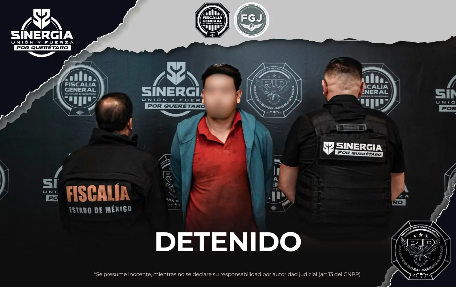 Lo buscaban en el Estado de México, por el delito de violación; lo agarraron en Querétaro.
