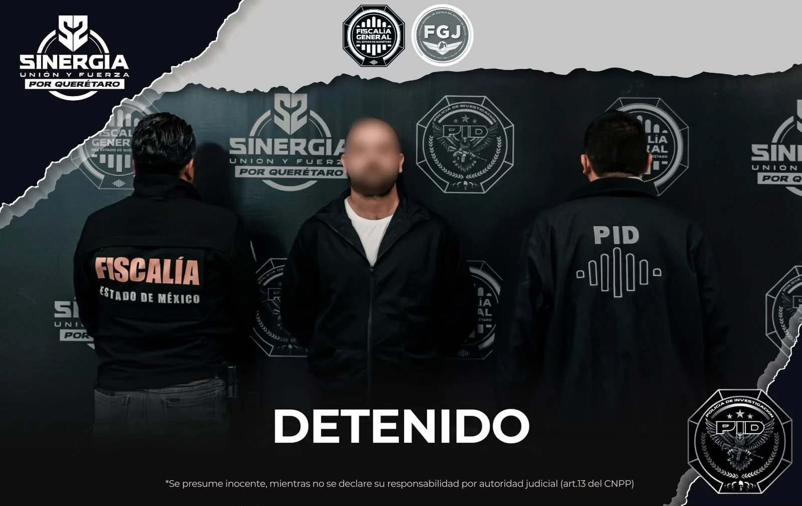 Fue detenido en Querétaro por extorsión cometida en el Estado de Méxic.