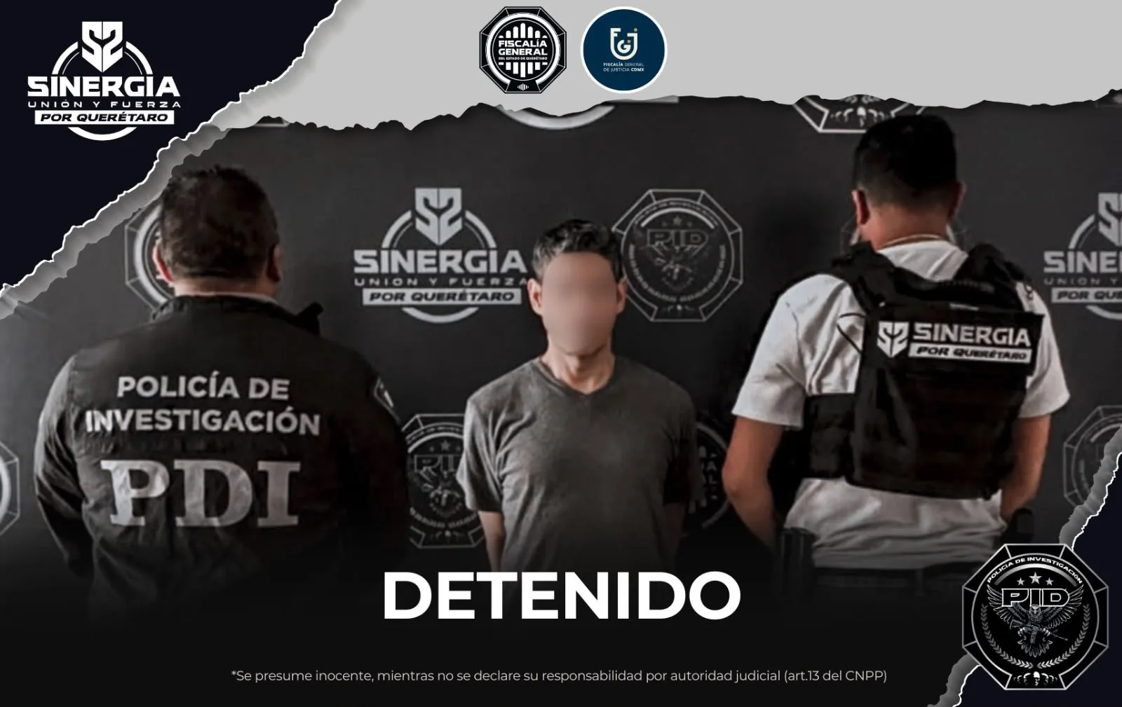 Sujeto requerido en Ciudad de México por delitos contra la salud; fue detenido en Querétaro.