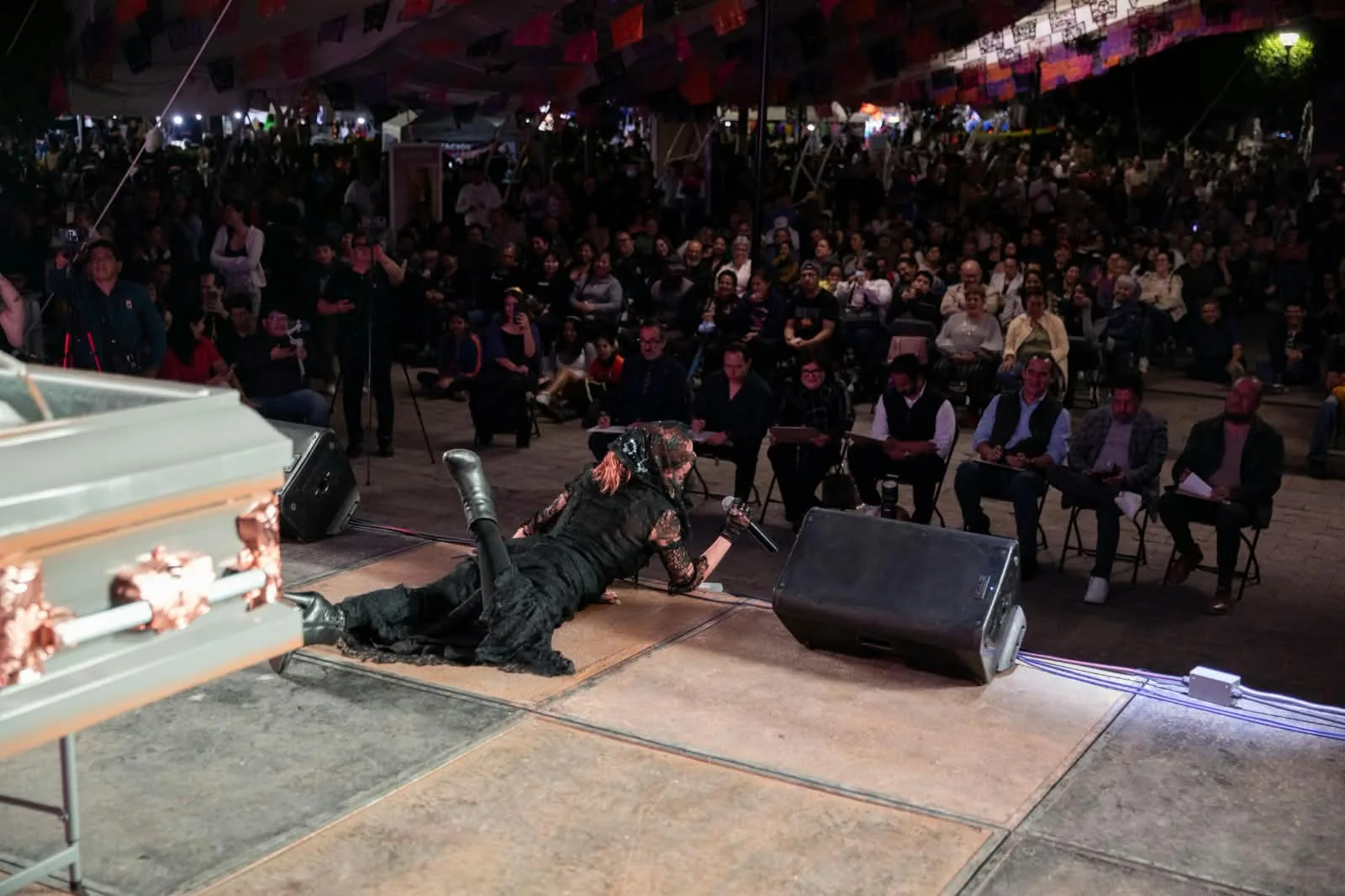 Karla Patricia Alvarado Arceo; primer lugar en el Concurso Nacional de Plañideras, dentro Festival de Día de Muertos 2026 en SJR.