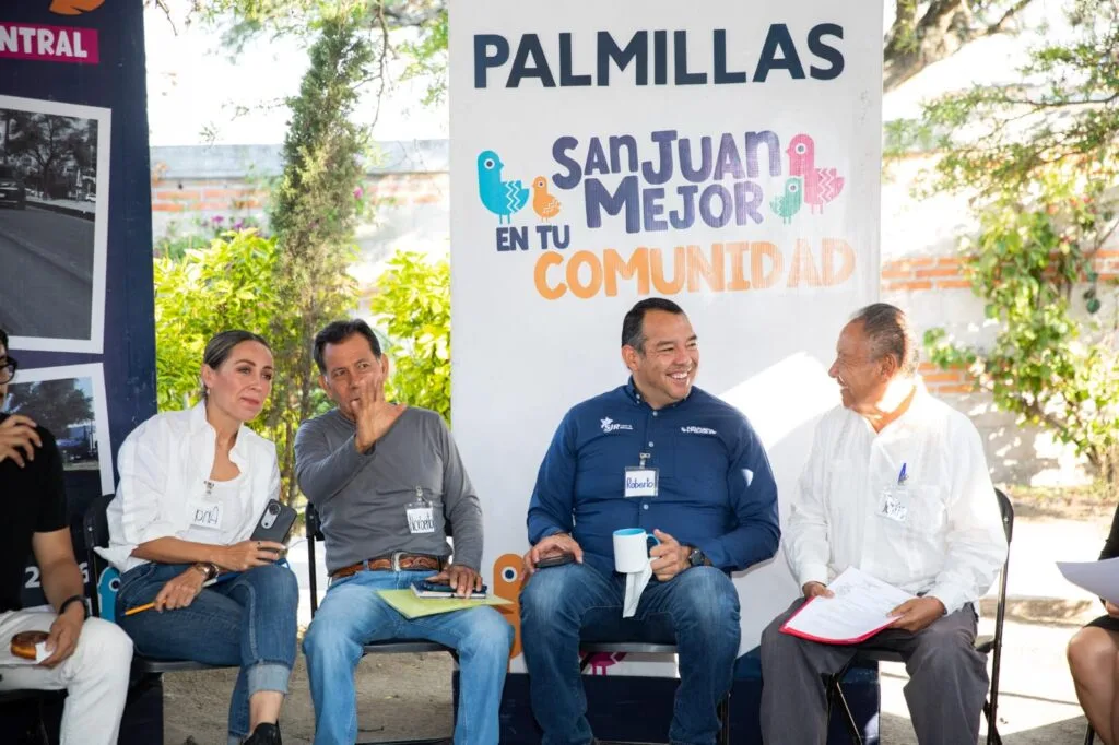 Presidente de SJR sostiene encuentro con liderazgos de Palmillas; además se brinda atención ciudadana, entrega de apoyos, reforestación, rehabilitación de espacios, entre otras.