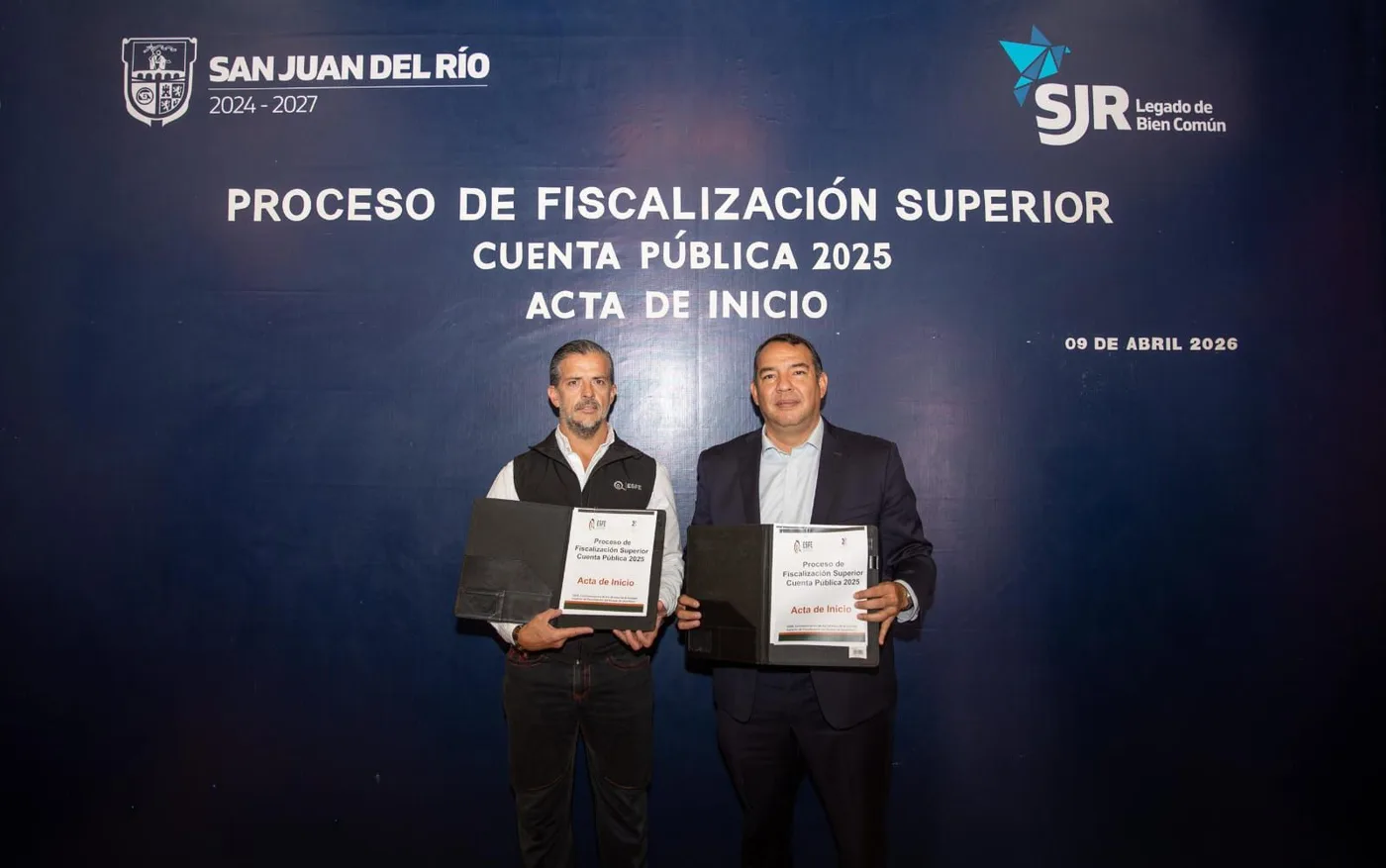 Gobierno Municipal de SJR y Auditoría Superior del Estado; firman acta de inicio de fiscalización 2025