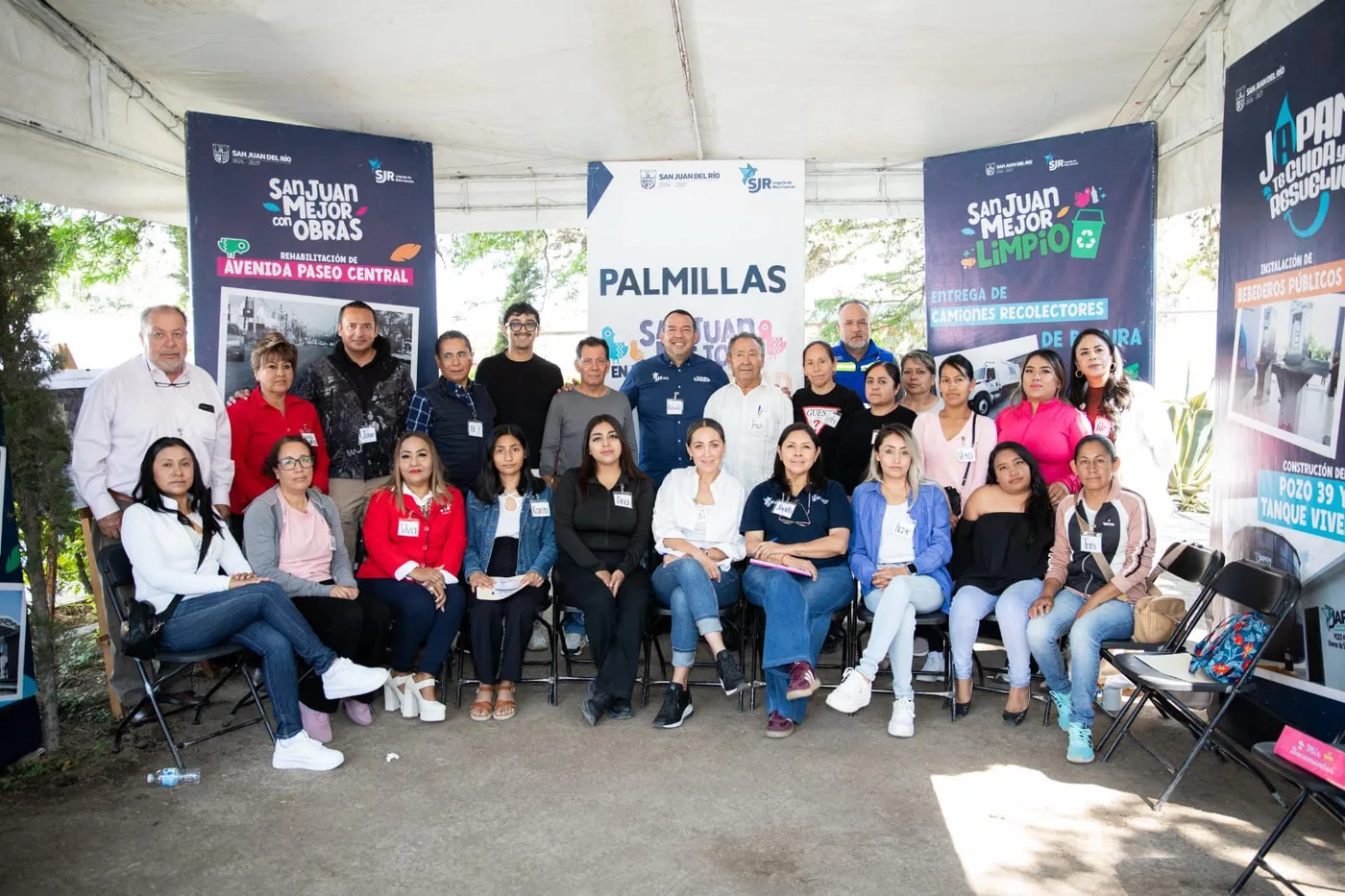 Presidente de SJR sostiene encuentro con liderazgos de Palmillas; además se brinda atención ciudadana, entrega de apoyos, reforestación, rehabilitación de espacios, entre otras.