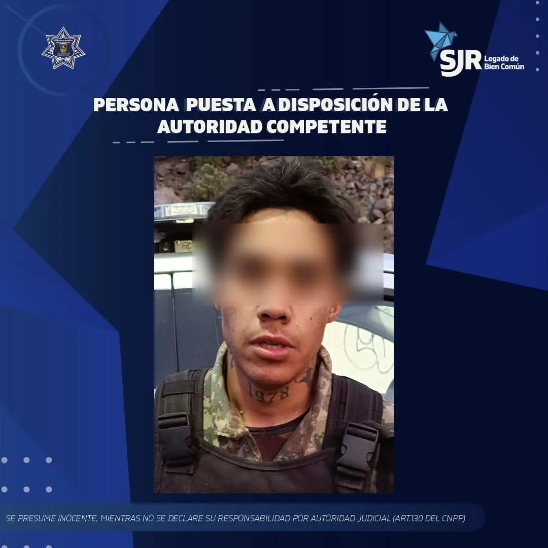 Se disfrazaba de soldado; pero fue sorprendido y detenido por la policía, en SJR