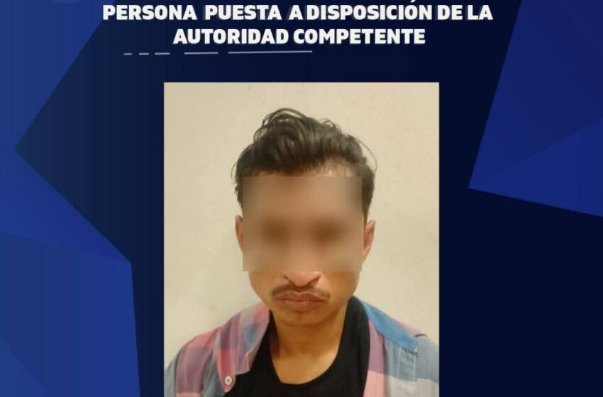 Atrapan a sujeto que participó en robo de cable de aluminio en Las Huertas.
