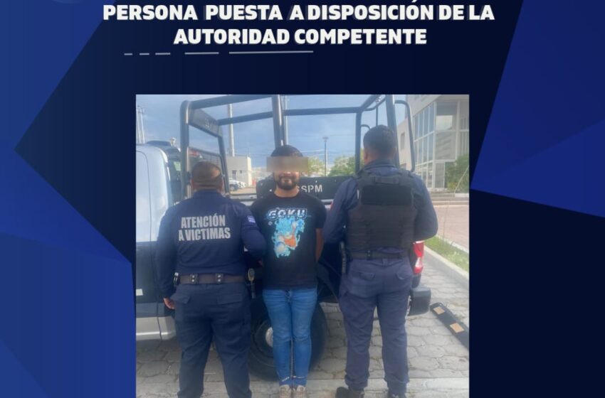  Detenido por golpear y morder a su pareja sentimental.