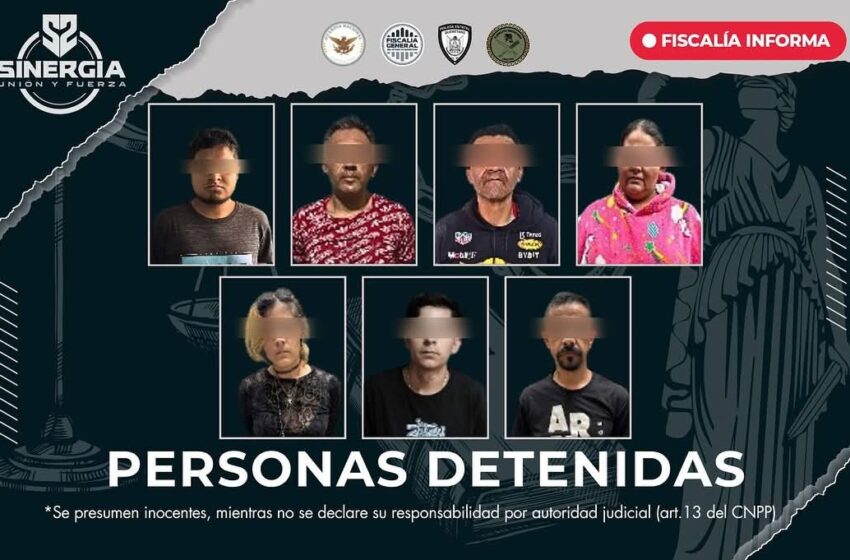 Mega Operativo en zona metropolitana deja 7 detenidos; además de droga y dinero en efectivo.