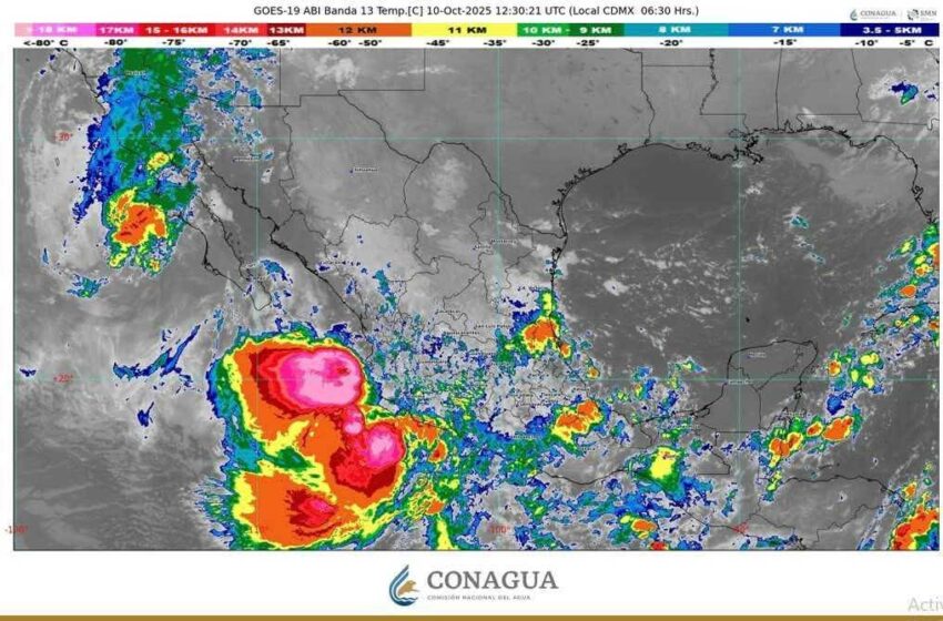 Raymond ocasionará lluvias de muy fuertes a intensas en el occidente y sur de México