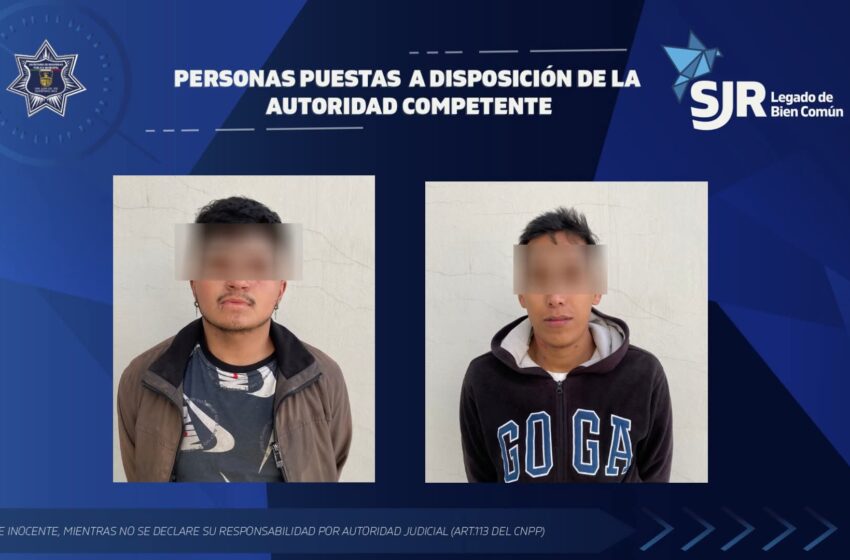  Sorprenden a dos pillos intentando robar batería de Torton; en Lomas de San Juan.